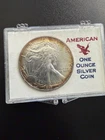 1989 Uncirculated Silver American Eagle Nicely Toned 99.9% Silver