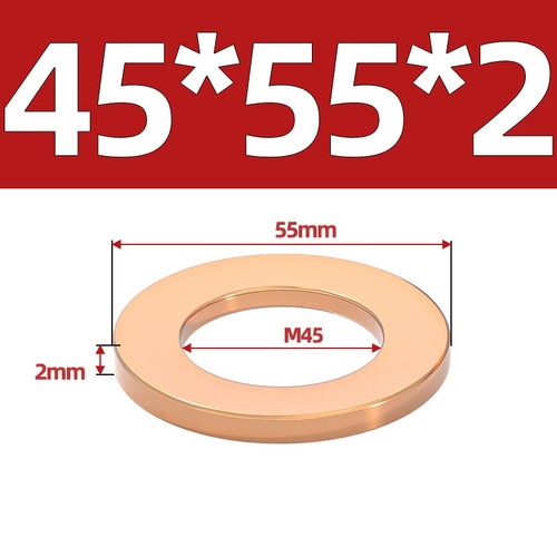 M3 - M60 Metric Copper Sealing Washers Flat Gasket Rings Form A DIN 7603 A - - Picture 131 of 135