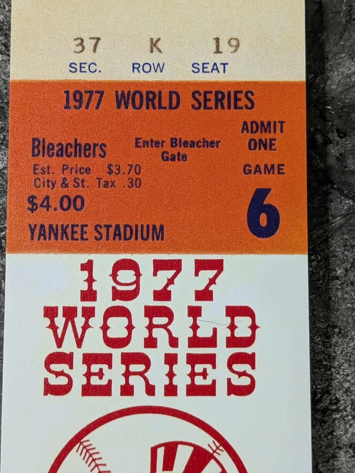 Serie Mundial 1977 Juego 6 Firmado Reggie Jackson Mini Mega Boleto Foto 2 de 4