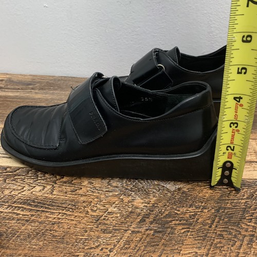PRADA - Black Leather Side Strap Oxford Shoes - Size: 35 1/2 - Picture 15 of 16