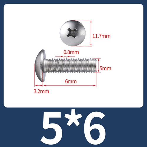 M2 M3 M4 M5 M6 M8 Phillips Pan Truss Head Machine Screws Bolt A2 Stainless Steel - Picture 69 of 113