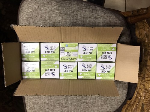 Sun&Stars Lighting LED 7W MR16 3000K 12V Factory New Pack Of 10 Non Dimmable! - Picture 4 of 5