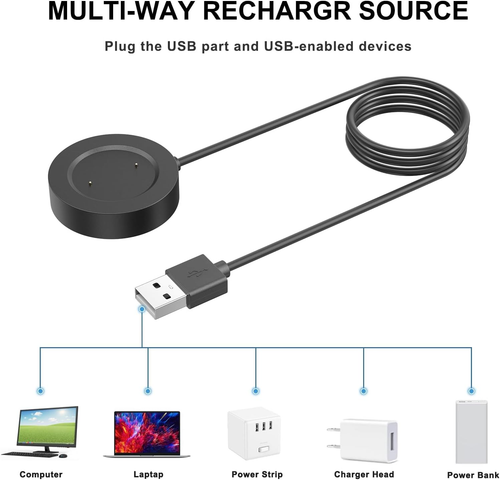 Amzpas Cavo Di Ricarica USB Caricatore per Xiaomi Mi Watch/Xiaomi Watch S1 Activ - Zdjęcie 5 z 12