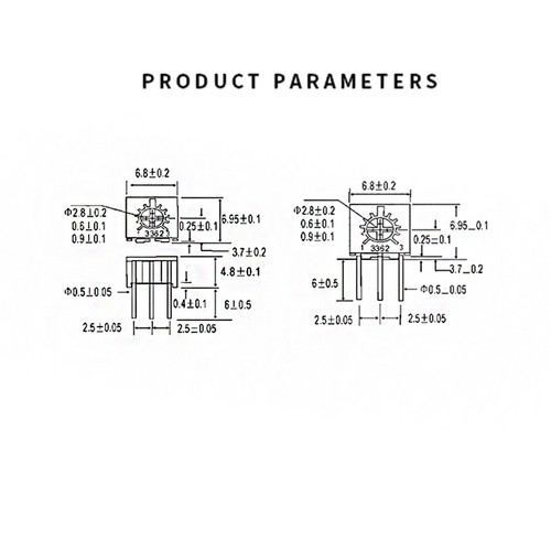 Trimmpotentiometer Trimmer Potentiometer Spindeltrimmer Poti 3362P 100Ohm-1MOhm - Bild 3 von 37