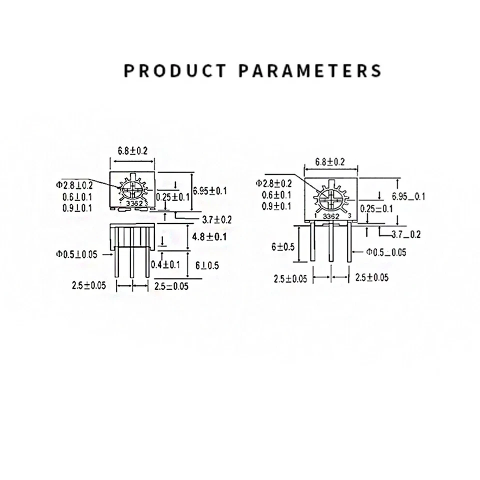 3362P Potentiometer Trimmer Pots 100ohm-1Mohm Potentiometer variable Resistor - Bild 3 von 4