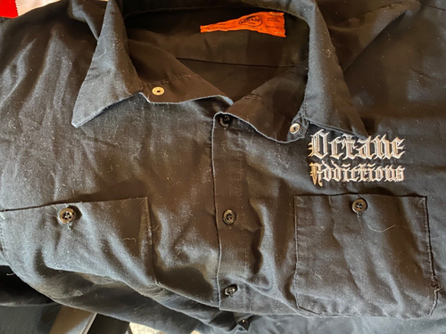 Red Kap Octane Addictions Skeleton Binoculars XL Button Down Shirt New 005-029 - Picture 6 of 17