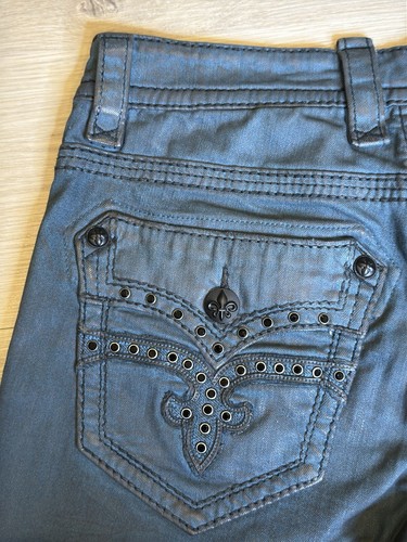 New Rock Revival Dan Alt Straight Jeans Men’s 32x33 Dark Wash Denim Pants - Picture 15 of 18