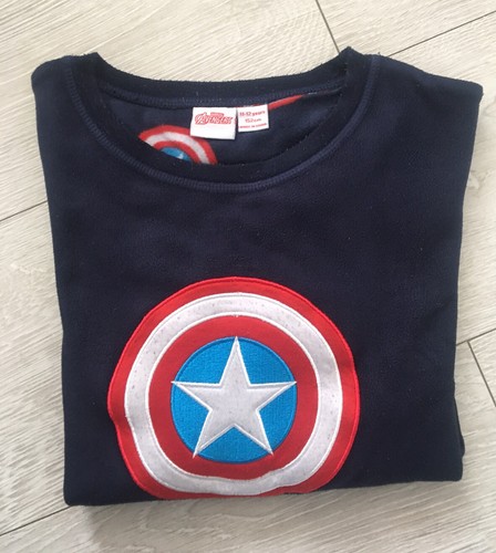 💥Marvel Avengers Captain America Fleece Pyjamas UK 11-12 yrs*VERG GOOD CON! * - Picture 2 of 11
