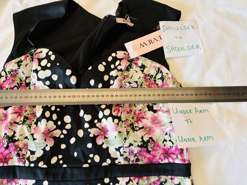 REVIEW Women's Serendipity Multi Floral A Line Evening Party Midi Dress 14 BNWT - Picture 11 of 14