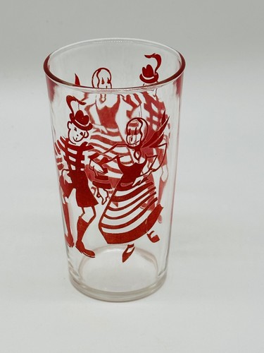 Vintage Deutsches Tanzpaar Lederhose Trinkglas Becher - Bild 1 von 8