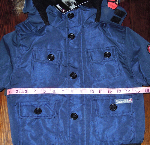 Avalanche Coat Heavy Parka Faux Fur Trim Winter Warm Lined Blue Kids Sz 4-7 New - Picture 5 of 7