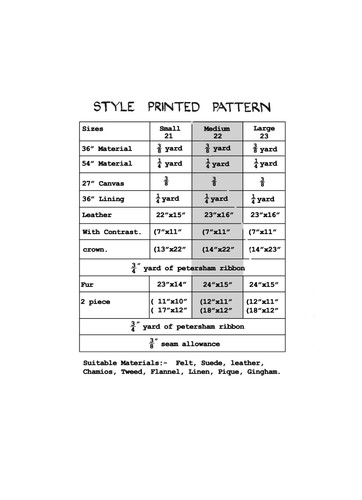 1940s Beret Sewing Pattern Medium 22" Head - Picture 2 of 3