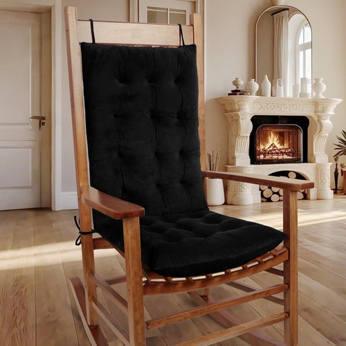 Thick Rocking Chair Cushion Warm Tufted Rocking Chair Pads Set of 2 with Ties... - Picture 1 of 6