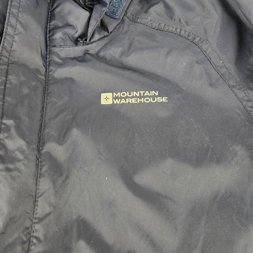 Mountain Warehouse Niños Chaqueta Impermeable Con Capucha Talla 11-12 Años Azul Marino Poliéster - Imagen 2 de 6
