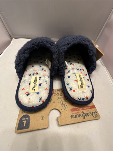 Zapatillas de mujer Dearfoam talla L 9-10 azul acogedor - Imagen 5 de 18
