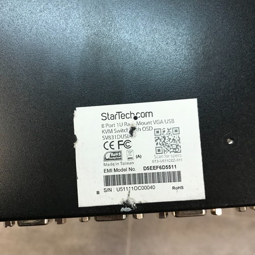 StarTech SV831DUSBU 8 Port 1U Rackmount USB VGA KVM Switch with PSU inc VAT - Photo 8/8