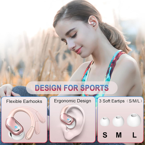 Auriculares Inalámbricos Deportivos, Cascos Inalambricos 5.3 ENC Cancelacion Rui - Imagen 4 de 12