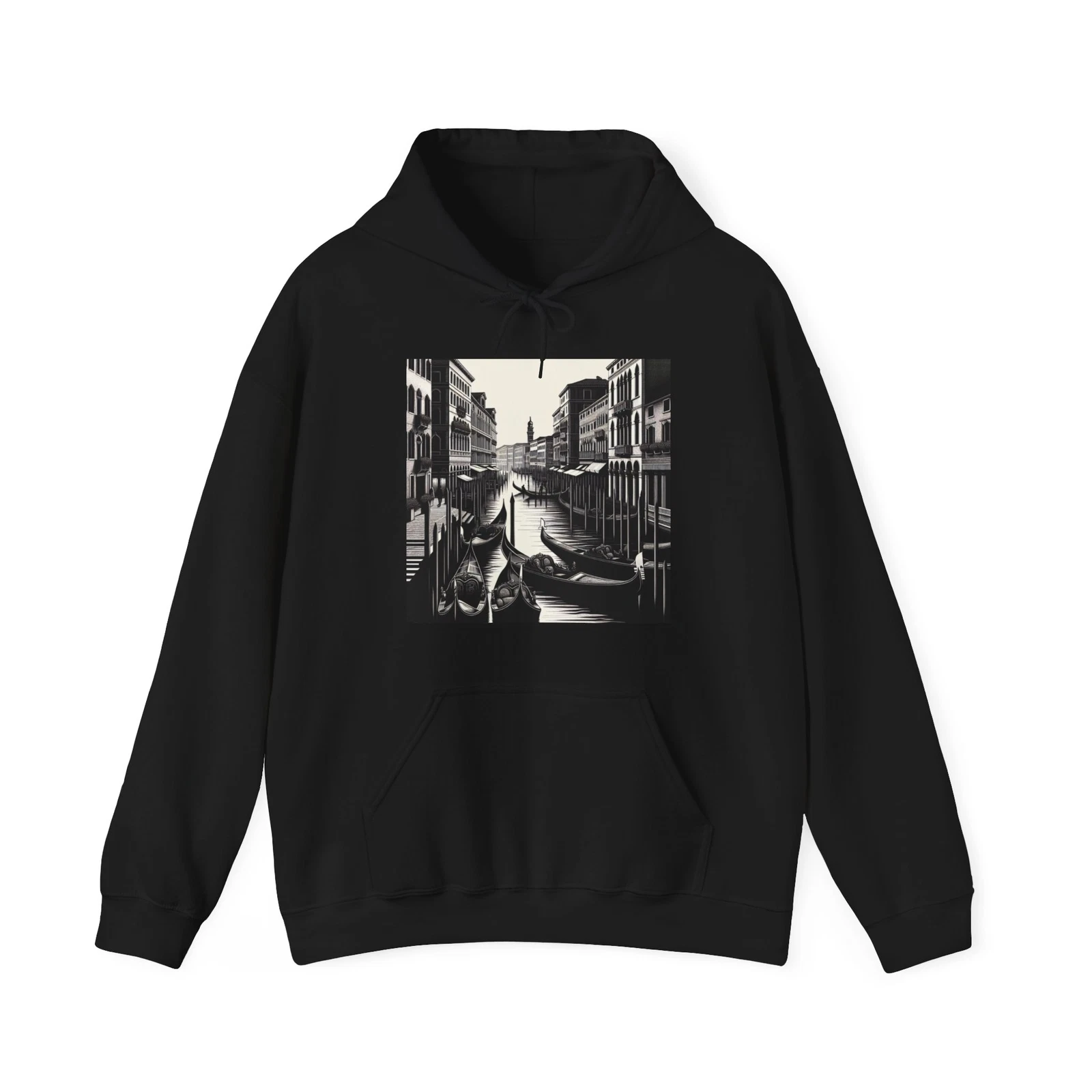 Adult Hoodie Sweatshirt Venice Canal Gondola Art Deco Elegance Travel Italy