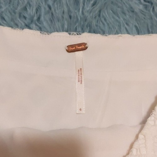 Free People Dreamy Days Mini Skirt Women's Size 6 Ivory/White Lace - Picture 3 of 5
