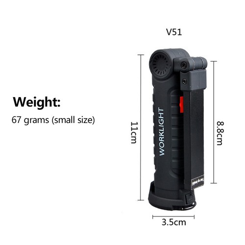 1-2PACK Magnetic Base LED COB Work Light Rechargeable Mechanic Torch Flashlight - Picture 12 of 16