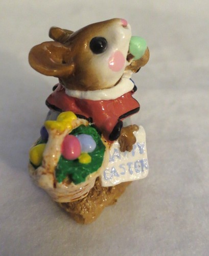 ANNETTE PETERSEN SIGNED WEE FOREST FOLK "HAPPY EASTER" 1988 FIGURINE - Picture 2 of 4