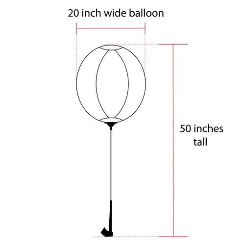 Kit de ventanas globo reutilizable patriótico de 20 pulgadas - sin necesidad de helio - paquete de 3 - Imagen 7 de 9