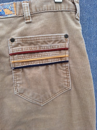 VTG Wrangler Wrapid Transit Mens Corduroy Pants Mes: 35X31 BootCut Beige & Color - Picture 8 of 11