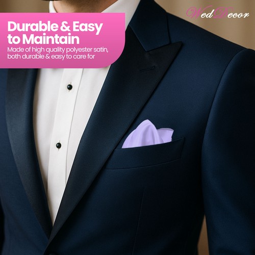 23cm Uni Satin Einstecktuch Seide Taschentuch Einstecktuch Herren für Hochzeit Anzug - Bild 224 von 325