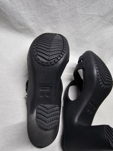 Women's Crocs Cyprus IV Heels Sandals Size 10 Black - Picture 9 of 14