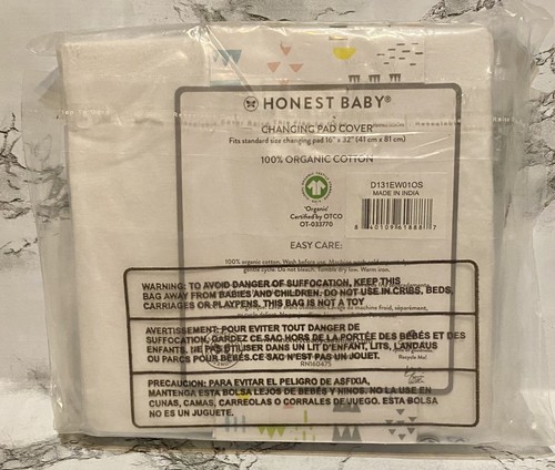 Honest Baby unisex baby Organic Cotton Changing Pad One Size Bright White Sealed - Picture 4 of 4