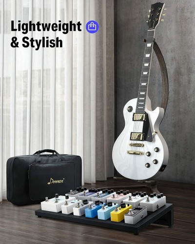 🎸Donner Aluminium Effects Pedal Board 20 x 11 x 4" Pedalboard + Patch Cable Bag - 第 3/22 張圖片