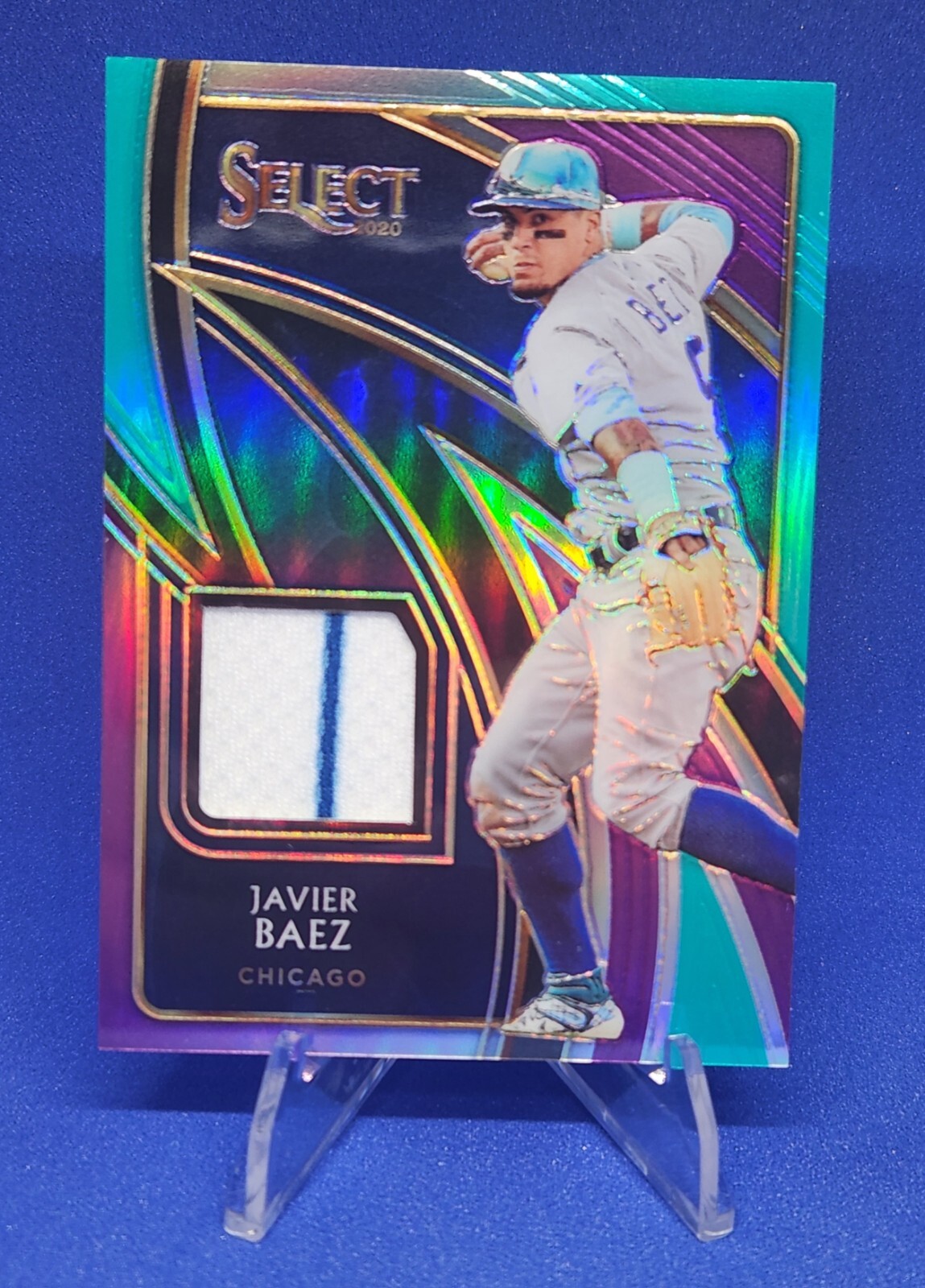 2020 Panini Select Select Swatches Tri-Color Prizm 67/75 Javier Baez #SS-JB