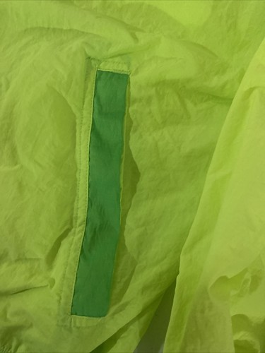VINTAGE HUGO BOSS WINDBREAKER JACKET NEON GREEN SZ MEDIUM - Picture 4 of 6