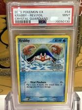 2006 Pokemon EX Crystal Guardians Krabby Reverse Foil 54/100 PSA 9 Mint 61