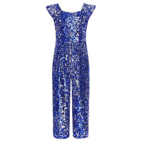 Girls Jumpsuit Sequins Embellished Special Occasion Dress Dressy Convenient - Picture 7 of 50