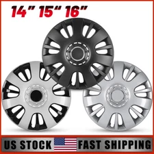 14" 15" 16" Set of 4Pc Wheel Covers Snap On Full Hub Caps For Tire & Steel Rim