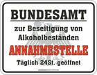 Deco Tags for Men - Bundesamt Alkoholbestände - Sayings Metal Sheet - Signboard