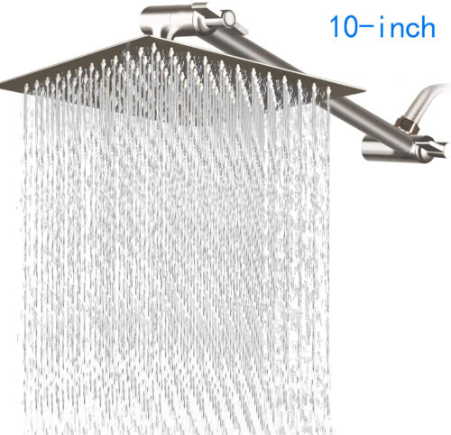 Cabezal de ducha de lluvia cuadrado de 10 pulgadas con rociador de cabezal de ducha superior ultra delgado - Imagen 2 de 7