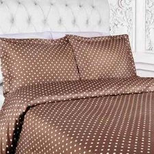 600 Thread Count Cotton Blend Polka Dot Duvet Cover Set