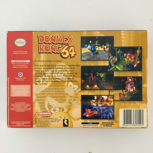 DONKEY KONG 64 NINTENDO 64 GRADIENTE PLAYTRONIC BRAZIL COMPLETE IN BOX - Picture 5 of 19