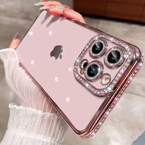 Diamond Glitter Case For iPhone 16 Pro Max 15 14 13 12 Clear Bling Phone Cover - Picture 33 of 38