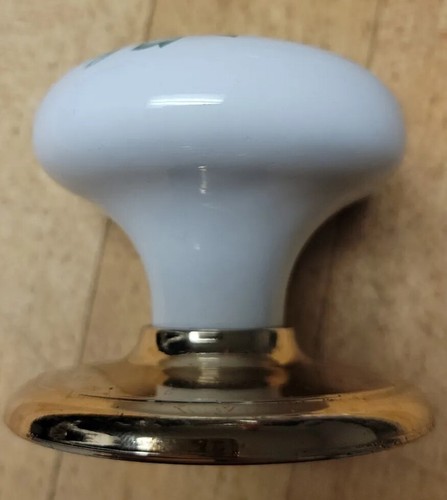 Vintage Gainsborough zweifach faltbarer Türknauf Chelsea lackiert weiß Porzellan & Messing - Bild 2 von 6