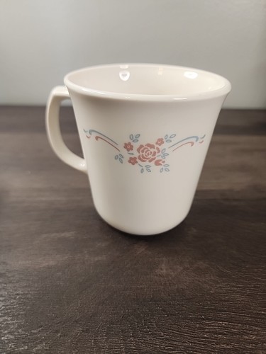Vintage Corning Usa coffee mug cup blue and pink flowers - Picture 3 of 6
