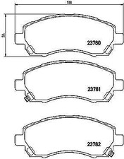 BREMBO Bremsbelagsatz, Scheibenbremse Vorderachse für SUBARU