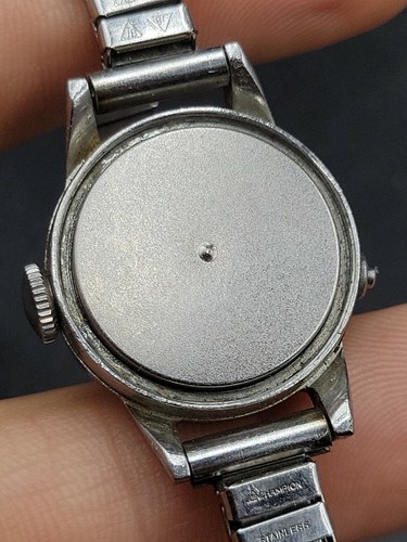 Reloj Movado Cal 579 negro Starr y Gorham vintage raro para damas fecha de reparación  - Imagen 7 de 10