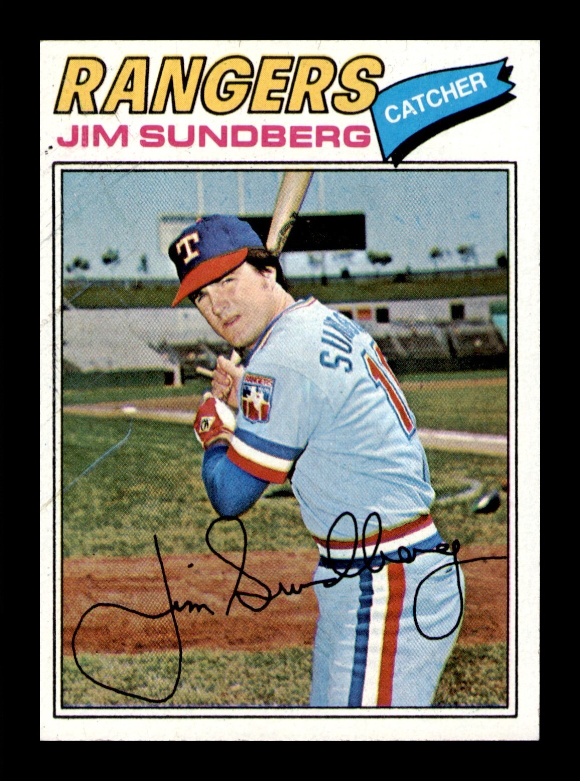 1977 Topps Jim Sundberg #351 Texas Rangers MLB Baseball Card NM Near Mint