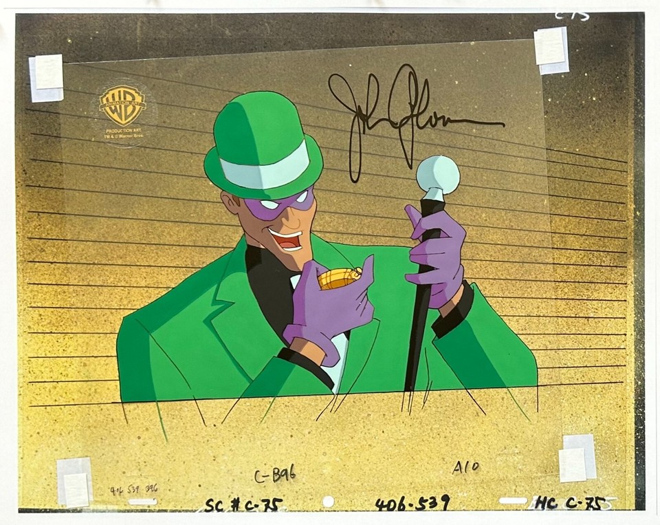 JOHN GLOVER rare RIDDLER cel SIGNED If You're So Smart Why Aren't You ...