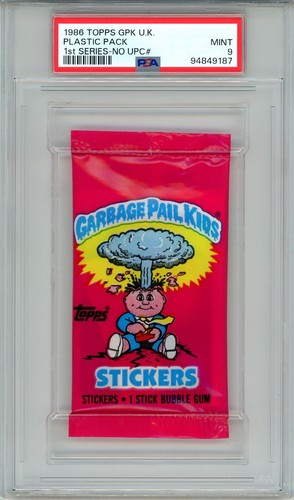 Mini paquete Topps Garbage Pail Kids/GPK 1985 primera serie Reino Unido sin UPC PSA 9 Low Pop - Imagen 2 de 4