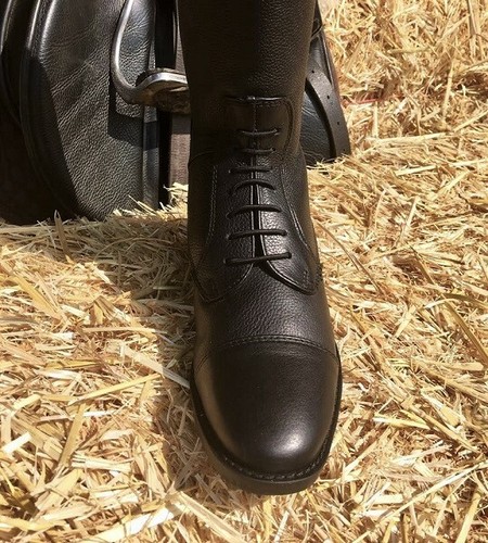 Rhinegold Luxus Reitstiefel schwarzes Leder - Größen UK 3 UK 11 und 4 Wadenbreiten - Bild 3 von 8