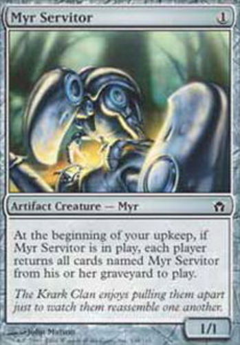 Moderate Play, Japanese MTG Regular Myr Servitor Fifth Dawn Magic the Gathering